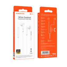 Заредете изображение във визуализатора на галерията – Borofone Earphones BM82 Art music with microphone white
