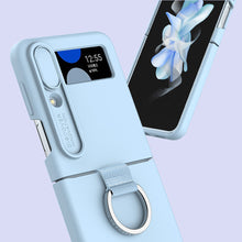 Заредете изображение във визуализатора на галерията – Nillkin CamShield Silky Silicone Case for Samsung Galaxy Z Flip 4 Silicone Cover with Camera Protector Blue
