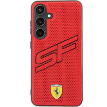 Заредете изображение във визуализатора на галерията – Original FERRARI hardcase Big SF Perforated FEHCS24MPINR for Samsung Galaxy  S24 FEHCS24MPINR Red
