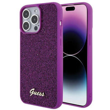 Заредете изображение във визуализатора на галерията – Guess Disco Metal Script case for iPhone 15 Pro Max - pink
