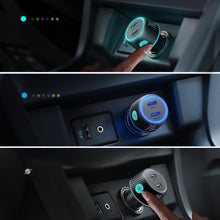 Заредете изображение във визуализатора на галерията – Car charger 2x USB C 70W with LED backlight Joyroom JR-CCN02 | black

