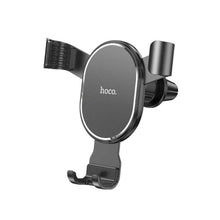 Заредете изображение във визуализатора на галерията – Hoco car holder gravity for air outlet ca56 plus metal armour black - TopMag
