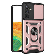 Заредете изображение във визуализатора на галерията – Hybrid Armor Camshield case for Samsung Galaxy A14 armored case with camera cover pink
