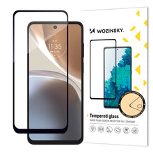 Заредете изображение във визуализатора на галерията – Wozinsky Full Glue Tempered Glass Tempered Glass For Motorola Moto G32 9H Full Screen Protector With Black Frame
