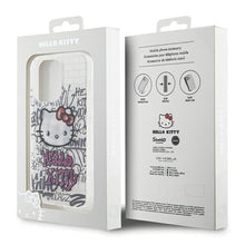 Заредете изображение във визуализатора на галерията – Original Case HELLO KITTY hardcase IML Kitty On Bricks Graffiti HKHCP15XHDGPHT for Iphone 15 Pro Max white
