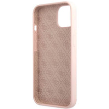 Заредете изображение във визуализатора на галерията – Guess GUHCP13MLSLMGLP iPhone 13 6.1" light pink/light pink hardcase Silicone Script Gold Logo
