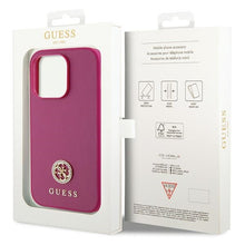 Заредете изображение във визуализатора на галерията – Original Case GUESS Strass Metal Logo GUHCP15XPS4DGPP for Iphone 15 Pro Max pink
