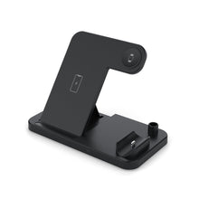 Заредете изображение във визуализатора на галерията – Wireless charger qi 4in1 10w w30 black - TopMag
