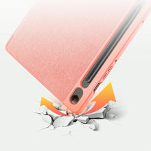 Заредете изображение във визуализатора на галерията – Dux Ducis Domo eco-leather case with stand for Samsung Tab S9 FE+ - pink
