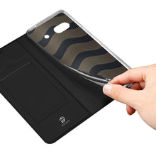 Заредете изображение във визуализатора на галерията – Dux Ducis Skin Pro Case for Google Pixel 7a Flip Card Wallet Stand Black

