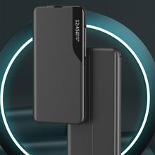 Заредете изображение във визуализатора на галерията – Eco Leather View Case elegant case with a flip cover and stand function for Samsung Galaxy A53 5G black
