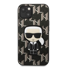 Заредете изображение във визуализатора на галерията – Karl Lagerfeld KLHCP13MPMNIKBK iPhone 13 6.1" hardcase black/black Monogram Ikonik Patch
