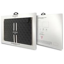 Заредете изображение във визуализатора на галерията – Original GUESS Laptop Sleeve 4G Printed Stripes GUCS14P4RPSK 14 inches black
