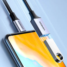 Заредете изображение във визуализатора на галерията – Ugreen OTG adapter cable USB-C (male) - USB-A (female) 5Gb/s 0.15m black (US378)
