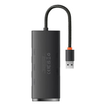 Заредете изображение във визуализатора на галерията – Baseus Lite Series USB HUB 4xUSB 5Gb/s 0.25m - black
