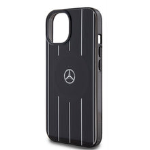 Заредете изображение във визуализатора на галерията – Original Case MERCEDES hardcase Double Layer Crossed Lines MagSafe MEHMP15S23HRSK for Iphone 15 Black
