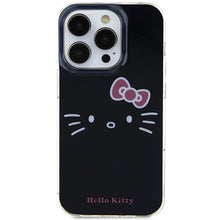 Заредете изображение във визуализатора на галерията – Original Case HELLO KITTY hardcase IML Kitty Face HKHCP14LHKHLK for Iphone 14 Pro black
