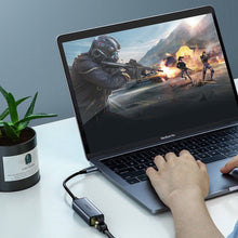 Заредете изображение във визуализатора на галерията – Ugreen external network adapter RJ45 - USB Type C (1000 Mbps / 1 Gbps) Gigabit Ethernet gray (CM199)
