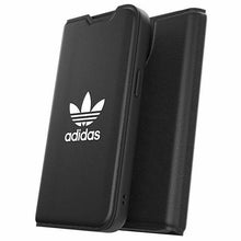 Заредете изображение във визуализатора на галерията – Adidas OR Booklet Case BASIC iPhone 14 6.1" black/black white 50181
