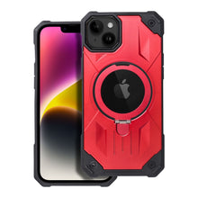 Заредете изображение във визуализатора на галерията – Armor Mag Cover case compatible with MagSafe for IPHONE 14 PLUS red
