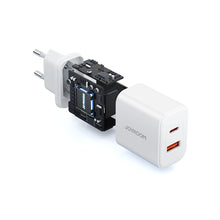 Заредете изображение във визуализатора на галерията – EU Joyroom JR-TCF05 20W USB-A USB-C charger + USB-C cable - white
