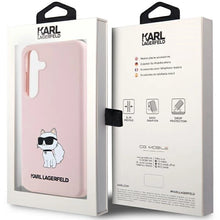 Заредете изображение във визуализатора на галерията – Karl Lagerfeld Silicone Choupette case for Samsung Galaxy S24 - pink

