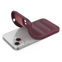 Заредете изображение във визуализатора на галерията – Magic Shield Case case for iPhone 14 Plus elastic armored case in burgundy

