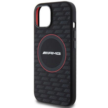 Заредете изображение във визуализатора на галерията – AMG Silicone Carbon Pattern MagSafe Case for iPhone 15/14/13 - Black
