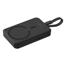 Заредете изображение във визуализатора на галерията – Baseus Magnetic Mini MagSafe 10000mAh 30W powerbank with built-in Lightning cable - black + Baseus Simple Series USB-C - USB-C 60W 0.3m cable
