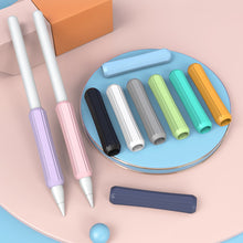 Заредете изображение във визуализатора на галерията – Stoyobe Silicone Holder Set of Silicone Holders for Apple Pencil 1 / Apple Pencil 2 / Huawei M-Pencil Orange+Black+White (3 Pack)
