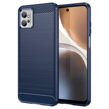 Заредете изображение във визуализатора на галерията – Carbon Case for Motorola Moto G32 flexible silicone carbon cover blue
