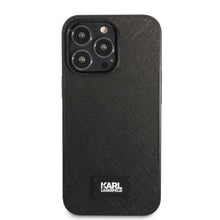 Заредете изображение във визуализатора на галерията – Karl Lagerfeld KLHCP13XSFMP2K iPhone 13 Pro Max 6.7" hardcase black/black Saffiano Plaque
