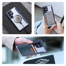 Заредете изображение във визуализатора на галерията – Dux Ducis Skin X Pro case with magnetic ring / stand for Samsung S24 Ultra - blue
