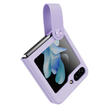 Заредете изображение във визуализатора на галерията – Nillkin Flex Flip Case with Hanger and Stand for Samsung Galaxy Z Flip 5 - Purple
