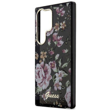 Заредете изображение във визуализатора на галерията – Guess GUHCS23LHCFWSK S23 Ultra S918 black/black hardcase Flower Collection
