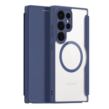 Заредете изображение във визуализатора на галерията – Dux Ducis Skin X Pro case for Samsung S24 Ultra with magnetic ring and flap - blue
