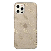 Заредете изображение във визуализатора на галерията – Guess GUHCP12MPCU4GLGO iPhone 12/12 Pro 6,1" złoty/gold hard case 4G Glitter

