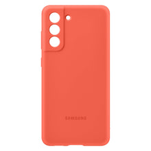 Заредете изображение във визуализатора на галерията – Samsung Silicone Cover Rubber Silicone Cover Case for Samsung Galaxy S21 FE Coral (EF-PG990TPE)
