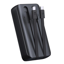 Заредете изображение във визуализатора на галерията – Joyroom powerbank 30W 10000mAh with built-in Lightning and USB-C cables black (JR-PBC06)
