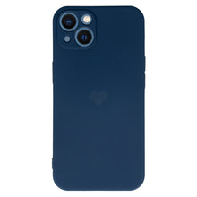 Заредете изображение във визуализатора на галерията – Vennus Silicone Heart Case for Iphone 14 Plus design 1 navy
