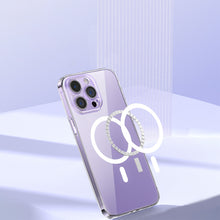 Заредете изображение във визуализатора на галерията – Baseus Crystal Magnetic Case for iPhone 14 Pro Max thin MagSafe cover + transparent glass
