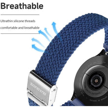 Заредете изображение във визуализатора на галерията – DUX DUCIS Mixture II - stretchable braided strap for Samsung Galaxy Watch / Huawei Watch / Honor Watch (20mm band) niebieska

