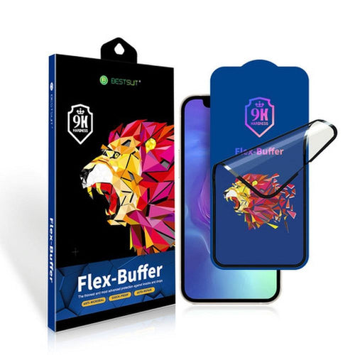 Bestsuit flex-buffer 5d хибриден протектор с антибактериално покритие за iphone xs max/11 pro max black - TopMag