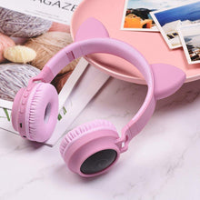 Заредете изображение във визуализатора на галерията – Безжични слушалки с формата на котешки уши Hoco w27 розови - TopMag
