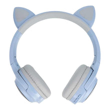 Заредете изображение във визуализатора на галерията – Headphones wireless cat ear model xy-203 blue - TopMag
