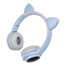 Заредете изображение във визуализатора на галерията – Headphones wireless cat ear model xy-203 blue - TopMag
