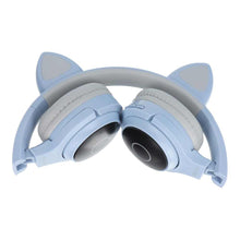 Заредете изображение във визуализатора на галерията – Headphones wireless cat ear model xy-203 blue - TopMag
