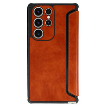 Заредете изображение във визуализатора на галерията – Razor Leather Book Case for Samsung Galaxy A54 5G brown
