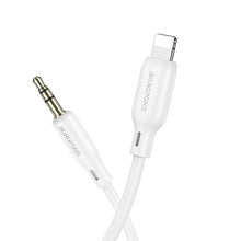 Заредете изображение във визуализатора на галерията – Borofone Cable BL18 - jack 3,5mm to Lightning - 1 metr white
