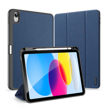 Заредете изображение във визуализатора на галерията – Dux Ducis Domo case iPad 10.9'' 2022 (10 gen.) smart cover stand blue
